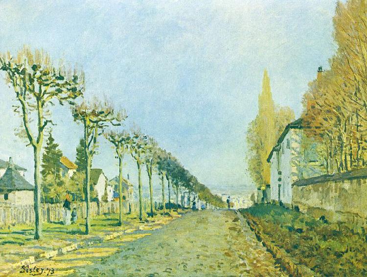 Alfred Sisley Weg der Maschine, bei Louveciennes oil painting image